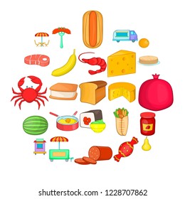 Canteen icons set. Cartoon set of 25 canteen vector icons for web isolated on white background