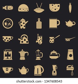 Canteen icons set. Simple set of 25 canteen vector icons for web for any design