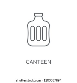 Canteen linear icon. Canteen concept stroke symbol design. Thin graphic elements vector illustration, outline pattern on a white background, eps 10.