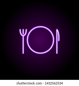 canteen neon icon. Elements of hotel set. Simple icon for websites, web design, mobile app, info graphics