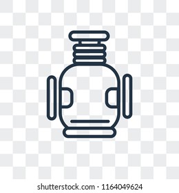 Canteen vector icon isolated on transparent background, Canteen logo concept