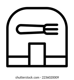 Diseño de iconos de línea de vector de Canteen