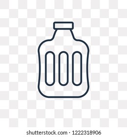 Canteen vector outline icon isolated on transparent background, high quality linear Canteen transparency concept can be used web and mobile