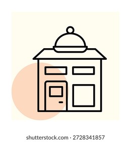 Vector de la cantina, pixel perfecto, archivo del ilustrador 