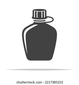 Canteen water bottle icon transparent vector isolated