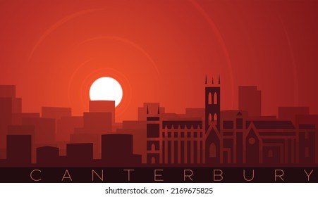 Canterbury Low Sun Skyline Scene