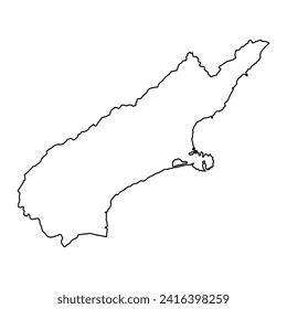 Canterbury Region map, administrative division of New Zealand. Vector illustration.