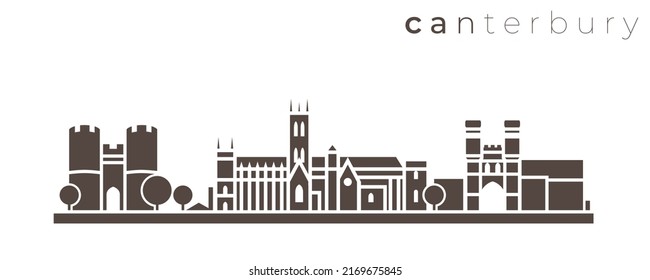 Canterbury Simple Monochrome Stylish Skyline