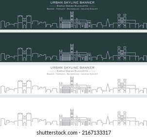 Canterbury Single Line Skyline Profile Banner