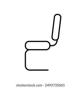 Cantilever chair icon in thin line style Vector illustration graphic design 