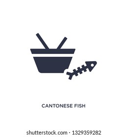 cantonese fish icon. Simple element illustration from culture concept. cantonese fish editable symbol design on white background. Can be use for web and mobile.