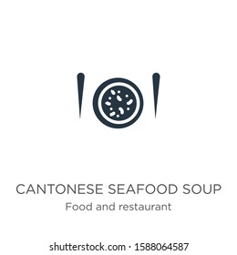 Cantonese seafood soup icon vector. Trendy flat cantonese seafood soup icon from food and restaurant collection isolated on white background. Vector illustration can be used for web and mobile graphic