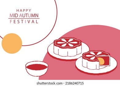 Cantonese style moon cake background.