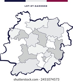 Cantons du Lot et Garonne - Département France