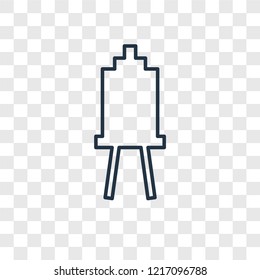 Canvas concept vector linear icon isolated on transparent background, Canvas concept transparency concept in outline style