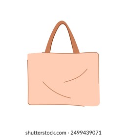 canvas ecobag cartoon. reusable cloth, handle mockup, template carry canvas ecobag sign. isolated symbol vector illustration