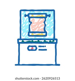 canvas exhibit doodle icon sketch vector. canvas exhibit sign. isolated symbol illustration