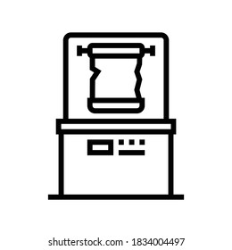 canvas exhibit line icon vector. canvas exhibit sign. isolated contour symbol black illustration