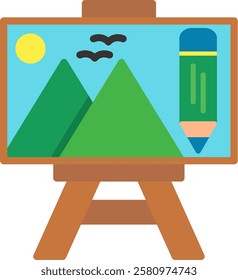 Canvas Flat Illustration Vector Design