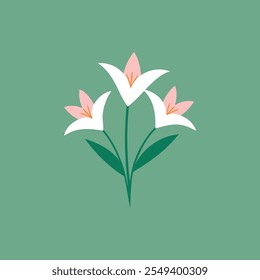 Canvas Flower design, vector art illustration 