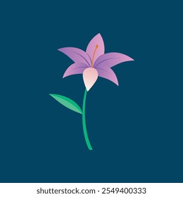 Canvas Flower design, vector art illustration 