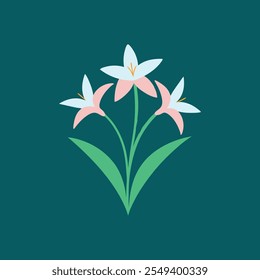 Canvas Flower design, vector art illustration 