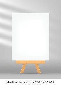 canvas frame artistic rectangle with easel for art painting, picture canvas and wooden stand
