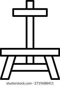 Icono de Vector del sostenedor de la lona. Se puede utilizar para aplicaciones de impresión, móviles y de Web.