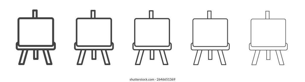 Logotipo de contorno simple plano del icono de la lona