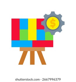 Canvas Icon Flat Vector Illustration