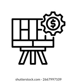 Canvas Icon Line Vector Illustration