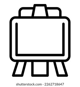 Canvas icon outline vector. Art studio. Paint workshop