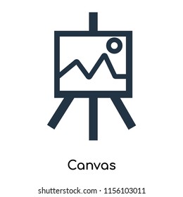 Canvas icon vector isolated on white background. thin symbols or lined elements in outline style