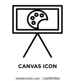 Canvas icon vector isolated on white background, Canvas transparent sign , line and outline elements in linear style
