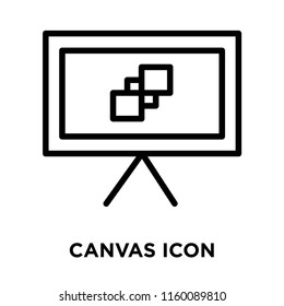 Canvas icon vector isolated on white background, Canvas transparent sign , line and outline elements in linear style