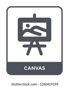 canvas icon vector on white background, canvas trendy filled icons from Education collection, canvas simple element illustration