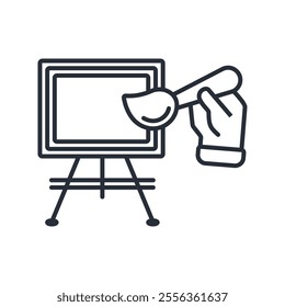 canvas icon. vector.Editable stroke.linear style sign for use web design,logo.Symbol illustration.