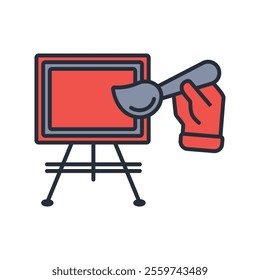 canvas icon. vector.Editable stroke.linear style sign for use web design,logo.Symbol illustration.