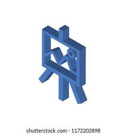 Canvas isometric left top view 3D icon