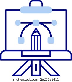 Design de ícone de vetor de linha de tela