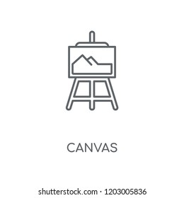Canvas linear icon. Canvas concept stroke symbol design. Thin graphic elements vector illustration, outline pattern on a white background, eps 10.
