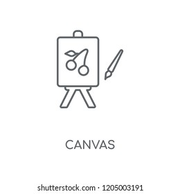 Canvas linear icon. Canvas concept stroke symbol design. Thin graphic elements vector illustration, outline pattern on a white background, eps 10.