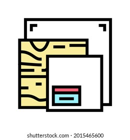 canvas and material resin art color icon vector. canvas and material resin art sign. isolated symbol illustration