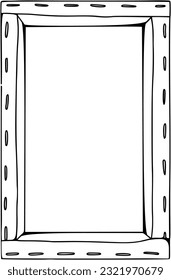 Canvas on a stretcher for painting drawing doodle linear cartoon coloring