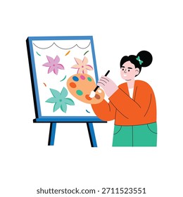 Icono de Vector plano de la pintura de la lona EPS 10 Archivo