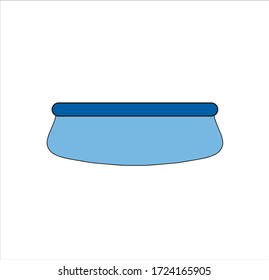 canvas pool. illustration for web and mobile design.