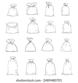 Bolso de lona de primer plano Ilustración vectorial 