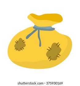 Canvas sack isolated illustration on white background