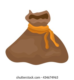 Canvas sack isolated illustration on white background