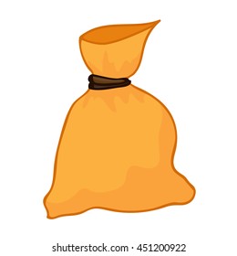 Canvas sack isolated illustration on white background